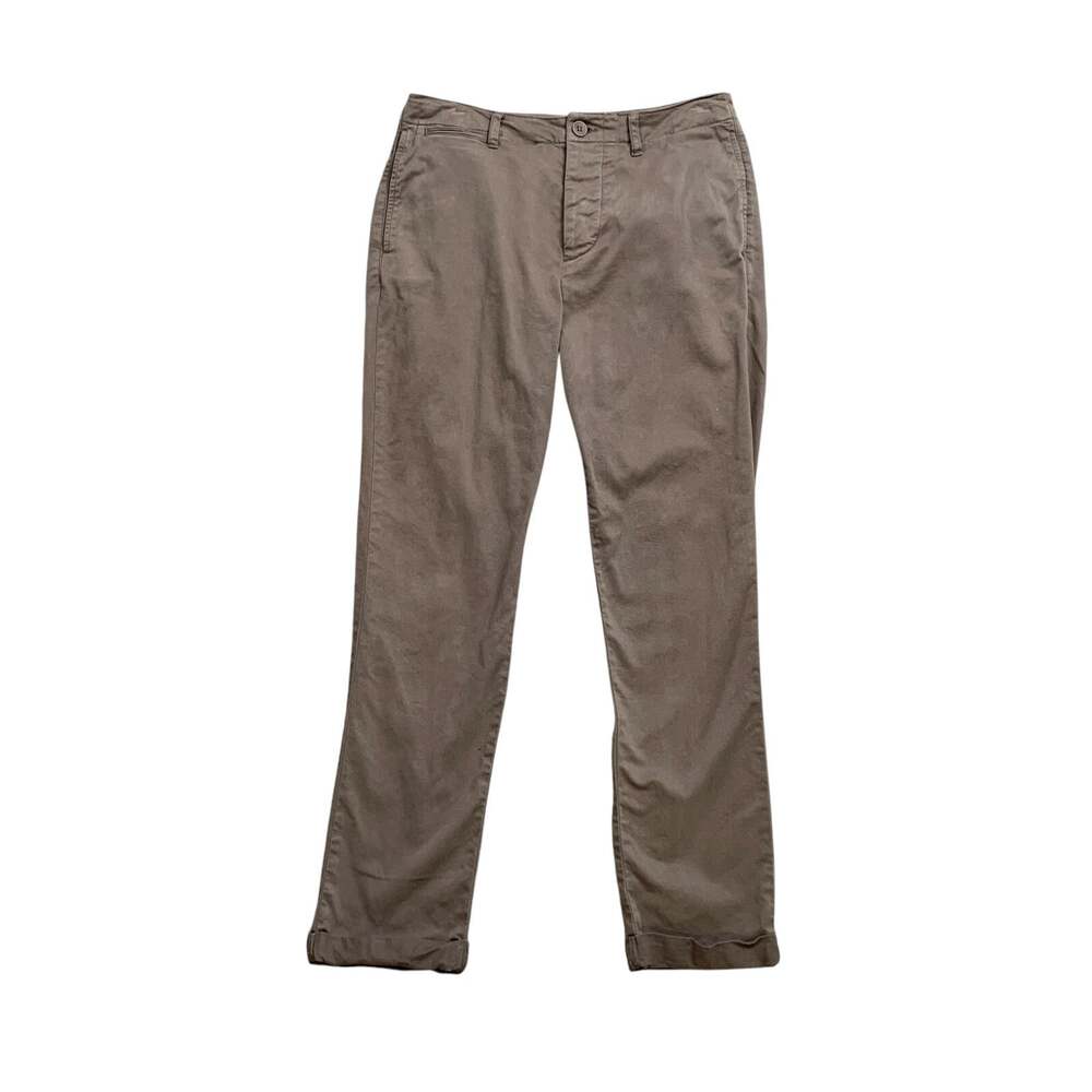 Current Elliott Pants Womens 28 Graphite Button Fly Straight Chino Trouser